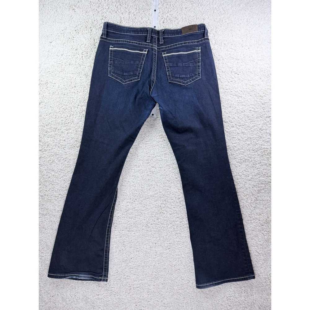 BKE Payton Bootcut Jeans Womens 33 Dark Wash Embroidered Pockets 33x33.5 Lot 2 - Picture 6 of 16